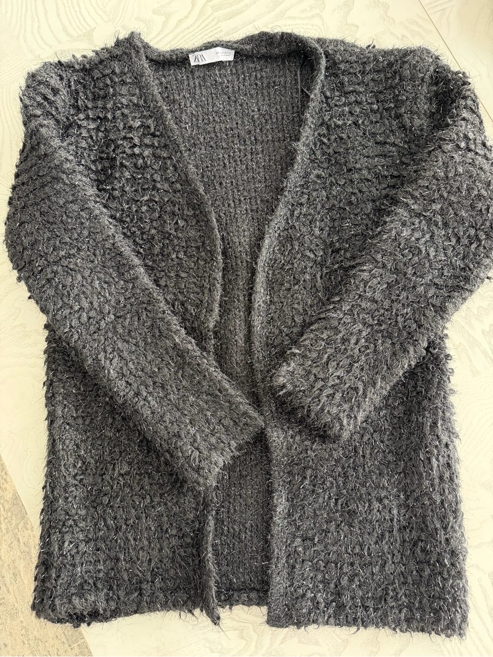 Zara Black Shimmery Knit Sweater